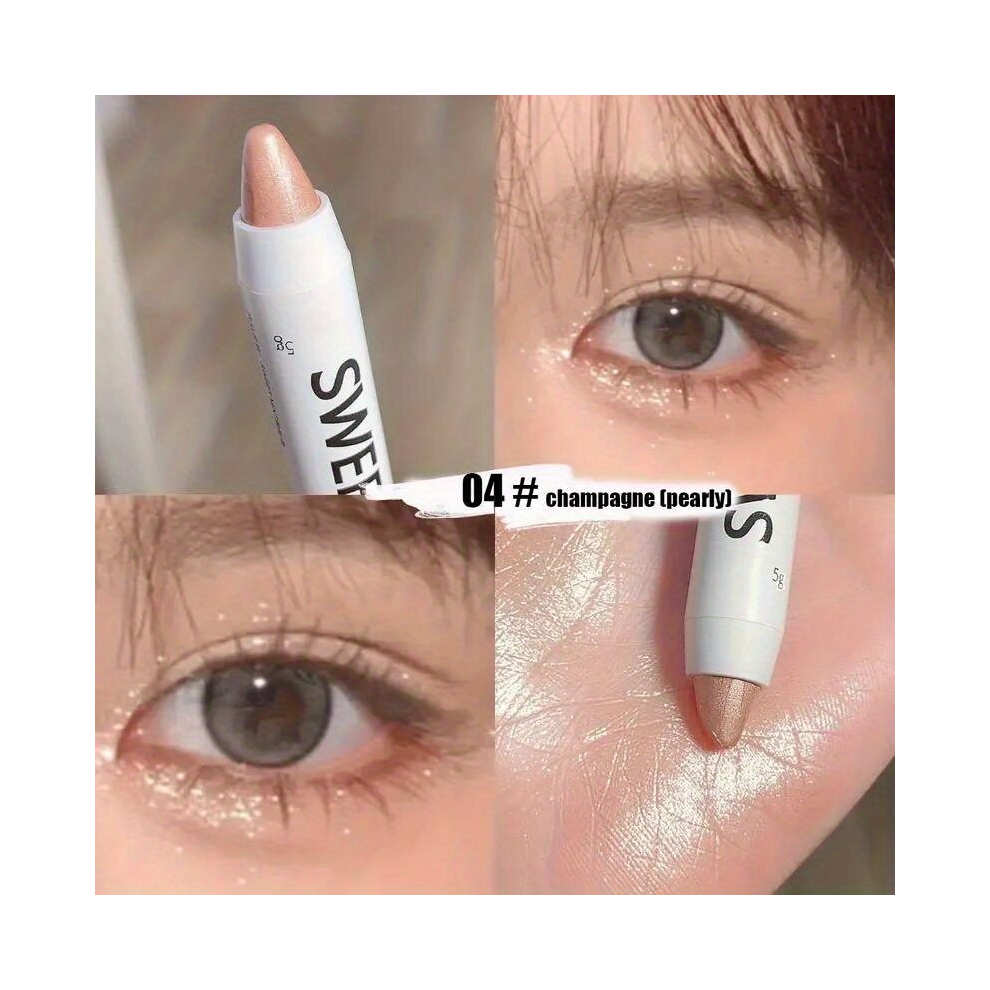 Multicoloured Foam Highlighter Pen Pearly Matte Eyeliner Brightening Eyeshadow Stick Waterproof Eye Makeup Tool