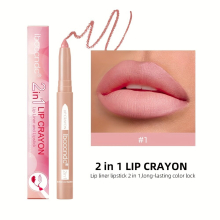 Dual use Lipliner Waterproof Sweatproof Velvet Matte Lipstick Cosmetics Long Lasting Rendering Daily Natural Makeup