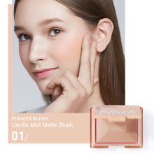 Pudaier Soft Foggy Matte Air Sense Monochrome Powder Blusher Fine Smooth Matte Fine Rouge for a Natural and Long Lasting Look