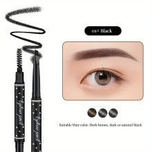 Waterproof Double Ended Eyebrow Pencil with Brush Long Lasting Easy to Wear and Automatic Swivel