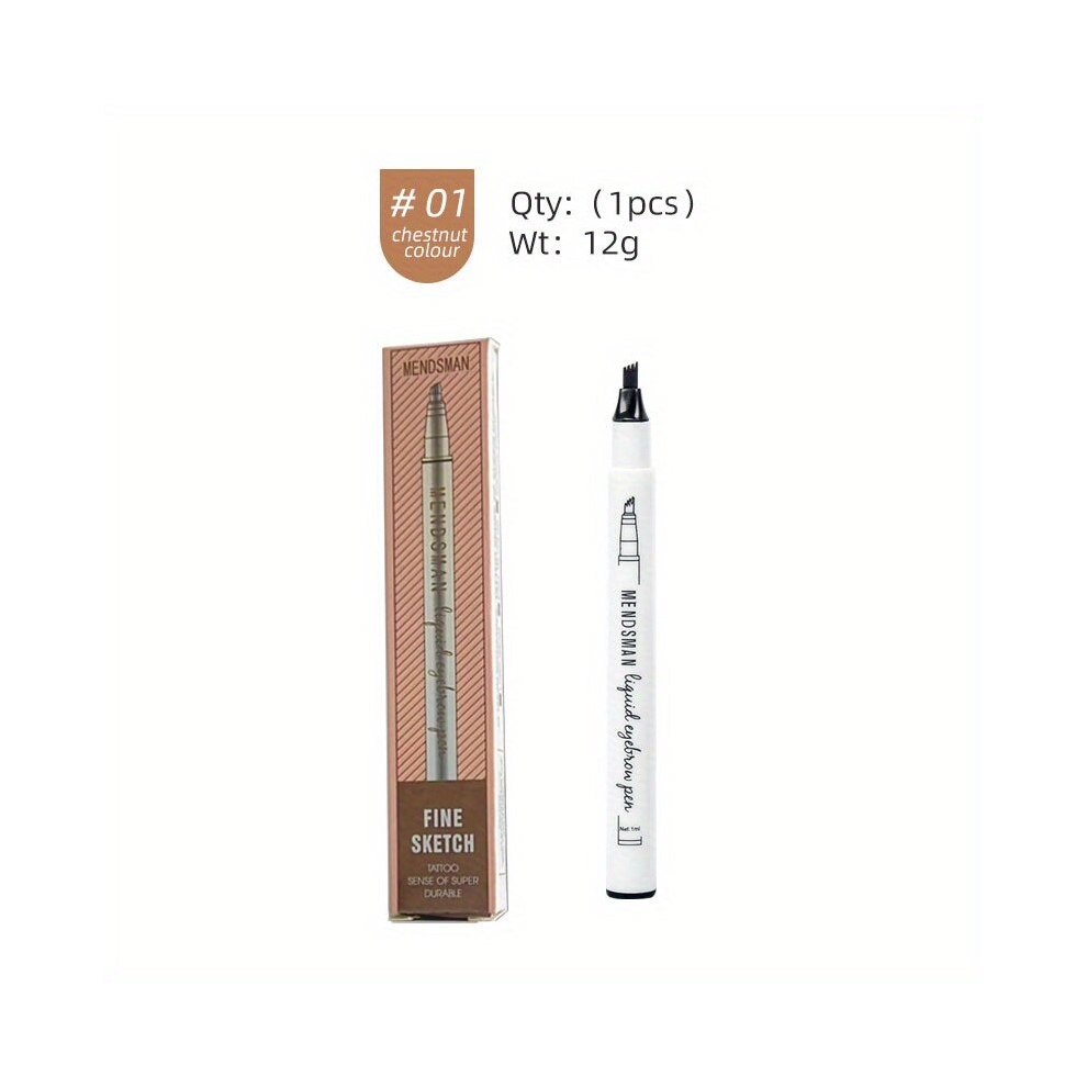 4 Split Head Liquid Eyebrow Pencil Waterproof Long Lasting Makeup Holding Water Eyebrow Pencil Colorfast Eyebrow Pen 4 Colors