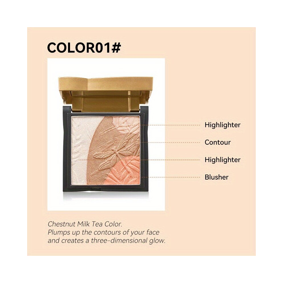 Pink,Multicoloured Blush And Highlighter Palette Contouring Eyeshadow Body Highlighter Purpose Makeup Palette For Radiant Look 8G 0 28Oz