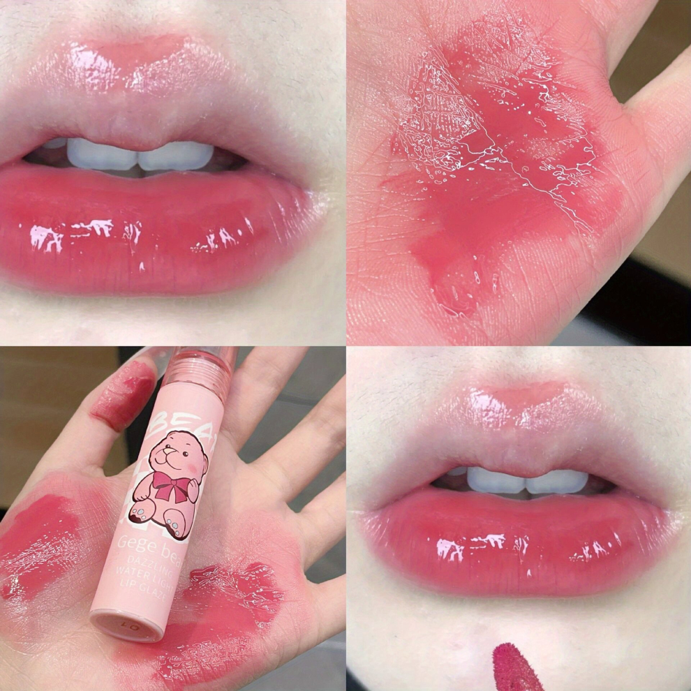6 Colors Colorful Watery Lip Gloss Mirror Glow Jelly Plumping Lip Moisturizing Lip Gloss Long Lasting Not Easy To Fade Student Lipstick