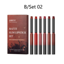 6pcs set Velvet Matte Lipstick Set Long Lasting Easy To Lip Makeup Silky Smooth Non stick Cup Non fading Lipstick