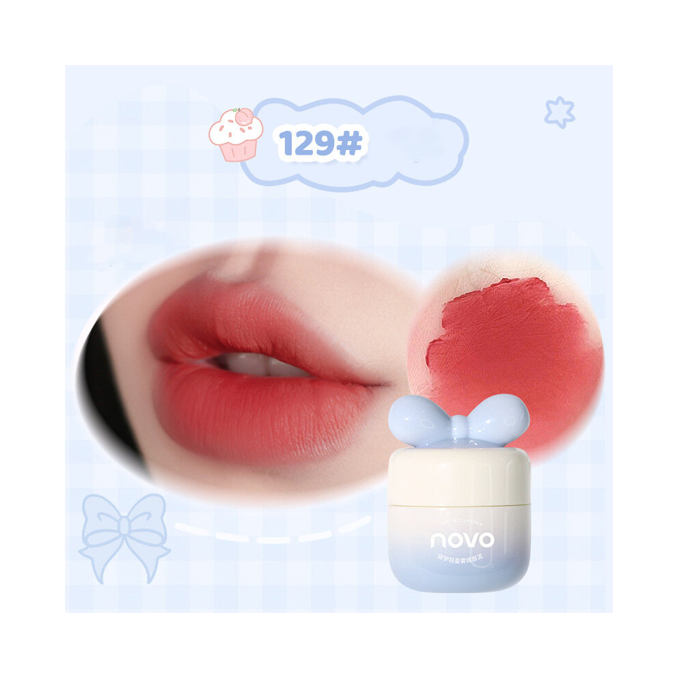 4 Colors Mousse Matte Lip Mud Velvet Lipstick Lip Gloss Long Lasting Lip Clay Lip Glaze Women Lip Cheek Makeup