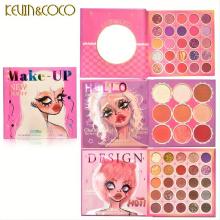 59 Eyeshadow Palette Three Layer Book with Pearly Matte and Earth Tones for Contouring Highlighting and Blush Portable Cosmetics