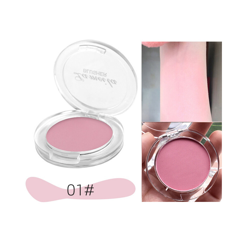 6 Monochromatic Blush Compact Silky Smooth Cheek Blusher for Contouring and Brightening Waterproof Cosmetics