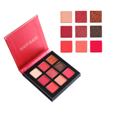 BEAUTY GLAZED 9 Colors Eyeshadow Tray Glitter Matte Eye Shadow Pallete Long Lasting Glitter Nude Pigment Eye Makeup Palette Cosmetics