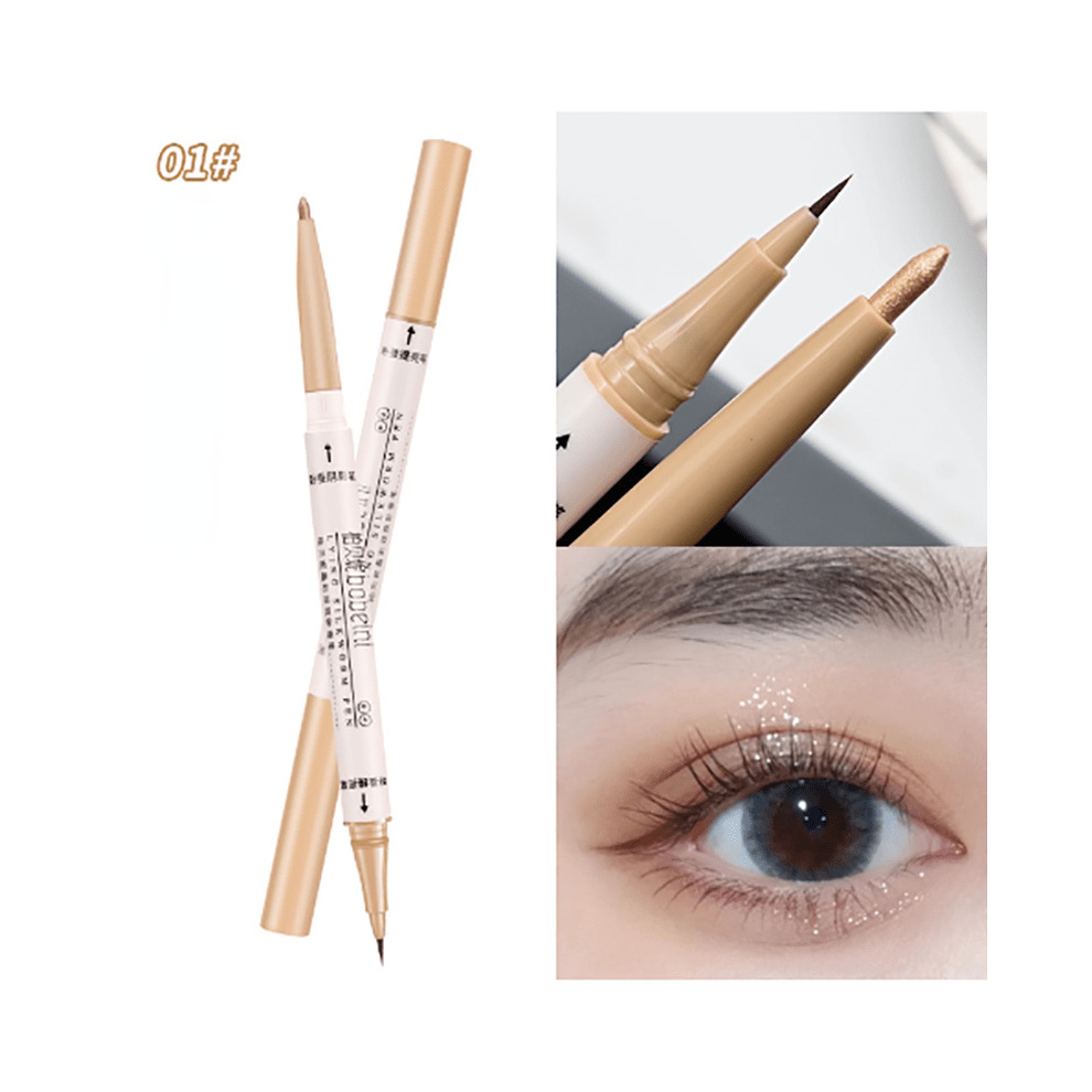 Double Headed Eyelid Under Crease Pen Highlighter Shadow Pen Outline Matte Eyelids Brightening Pen