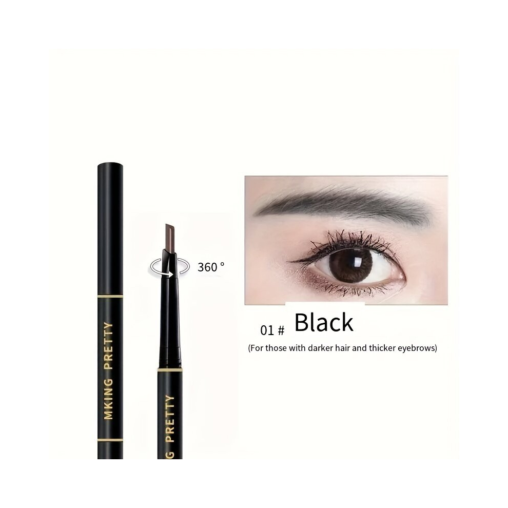 Multicoloured 5 Automatic Eyebrow Pencil Waterproof Sweat Proof Long Lasting And Smudge Proof For Beginner Double Ended Eyebrow Pencil Three Dimensional Coloring