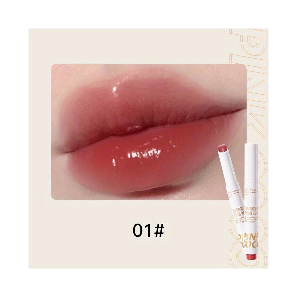 Pink,Red,Cream Shimmer Satin Finish Lipstick Watery Glossy Moisturizing Nourishing Lipstick Lip Balm Berry Nude Red Pink