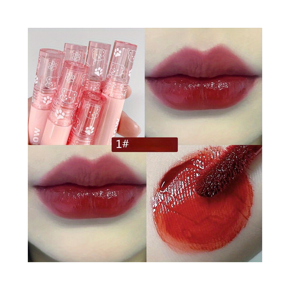 Bear Bubble Mirror Glow Lip Glaze Plumping Moisturizing Hydrating Long Lasting Lip