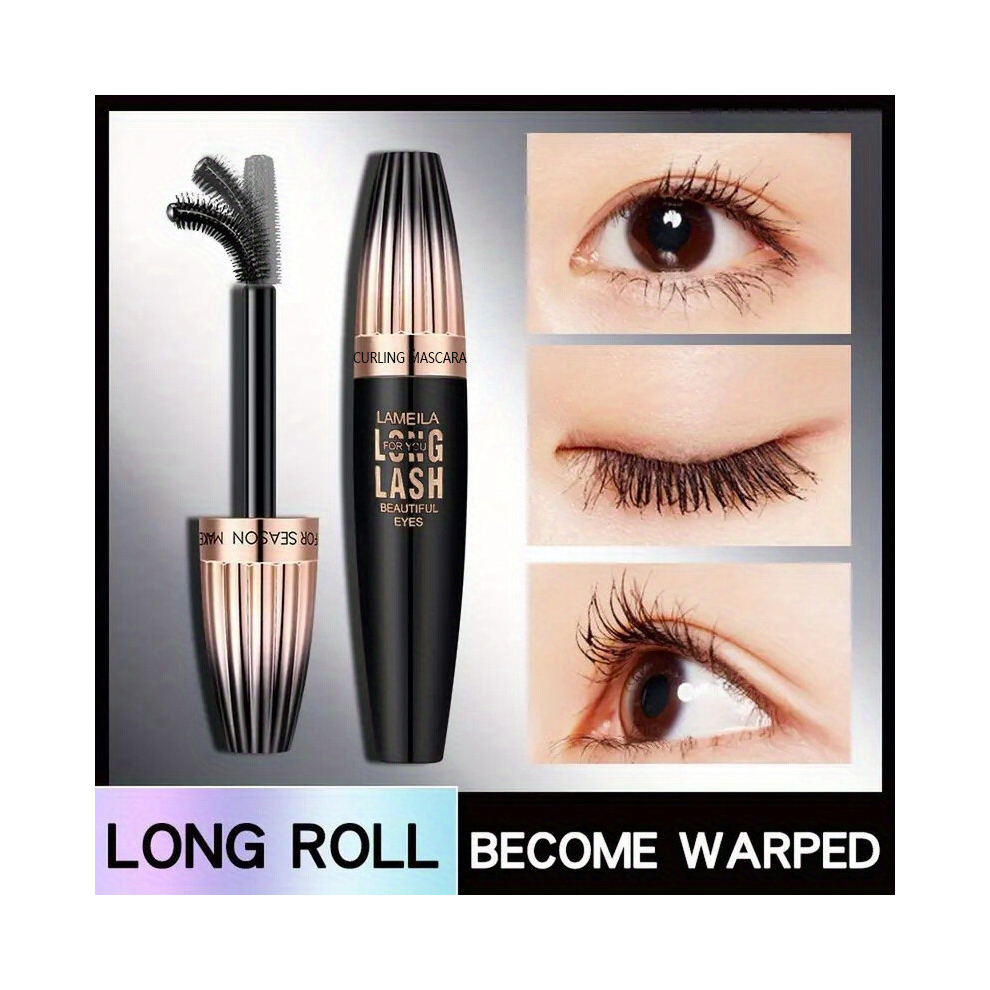 Waterproof 4D Mascara Thick Lengthening Smudge Proof Magic Volumizing Long Lasting Look