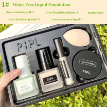 5 pcs Mothers Gift Set Foundation Concealer Barrier Cream Makeup Sponge and Loose Powder Perfect for Moms Makeup Routine