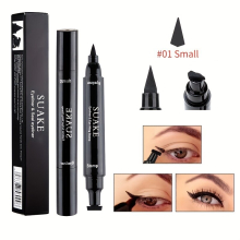 Double Head Eyeliner Eye Stamp Pen Cat Eye Liquid Stamp Wing Shapes Eyeliner Pen Long Lasting Waterproof High Pigmented Liquid Eyeliner & Seal Stick