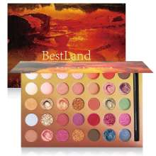 35 Glitter Eyeshadow Palette with Brush Soft Creamy Metallic and Matte Shades for a Glamorous Look