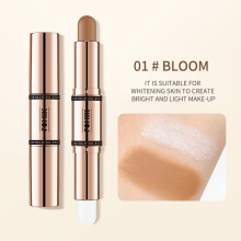 2 Double Headed 3D Contouring Stick Dual Use For Facial Highlighter Bronzer And Concealer Stick Matte & Highlighter Long Lasting Waterproof Cosmetics