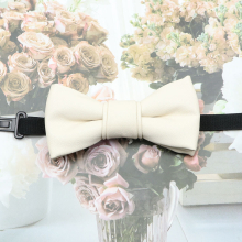 Boys Gentlemen Adjustable Bowtie PU Leather Tuxedo Decorative Accessories For Party Performance