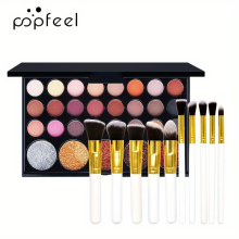 29 Colors Eyeshadow Palette Set Pearly Matte Glitter Finish With 10 Makeup Brushes Eyeshadow Pressed Powder Makeup