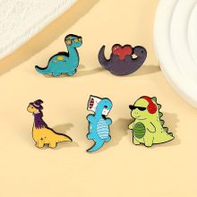 Cartoon Dinosaur Enamel Pin Fun Decorative Accessory for Backpacks and Clothes Perfect Holiday Gift for Boys and Girls