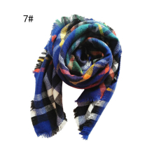 Vintage Classic Colorful Plaid Square Scarf Windproof Thermal Decorative Accessories For Autumn And Winter Boys And Girls