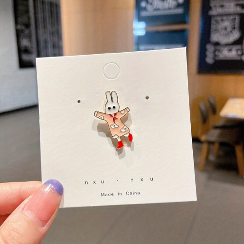 1pc Bunny Brooch For Backpack Hat Clothes For Boys