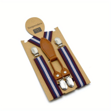 1pc Boys And Girls Kids Leather Suspenders Children Elastic Braces Adjustable Length And Wide 2 4 Clip