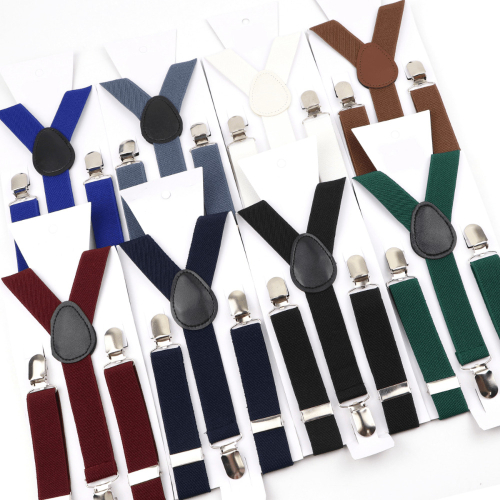 Boys Solid Adjustable Elastic Suspenders Braces Clothing Accessories 2