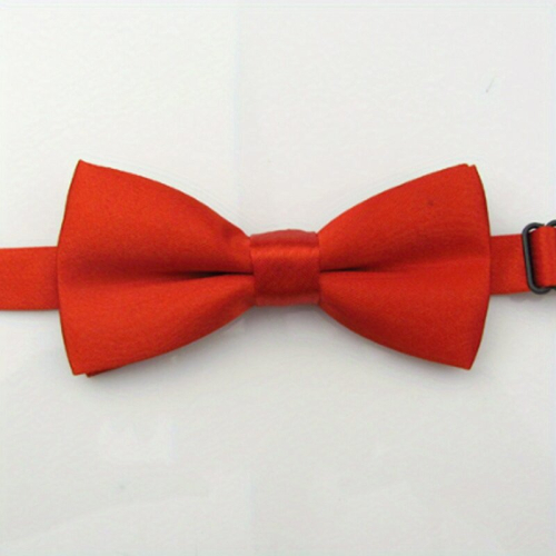 Childrens Glossy Double layer Plain Bow Tie