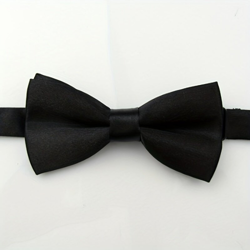 Childrens Glossy Double layer Plain Bow Tie 1