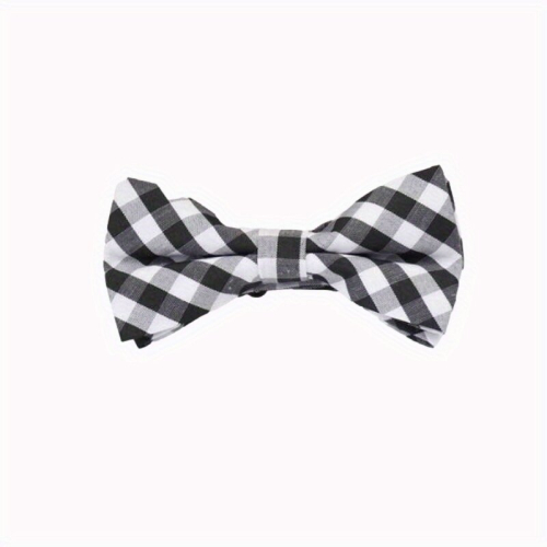 Childrens Checkered Striped Bow Tie Handsome Bow Tie For Boys
