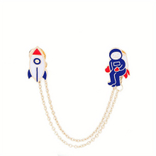 Childrens Brooch For Boys Cartoon Animal Bear Pilot Wolf Brooch Corsage Accessories For Boys