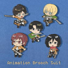 Anime Character Pin Set for Boys Decorative Metal Badges for Clothes Backpacks and Hats