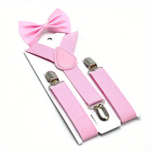 1pc Suspender Bow Tie Set Adjustable Y shaped Suspender Pants With Metal Clip For Boys Children