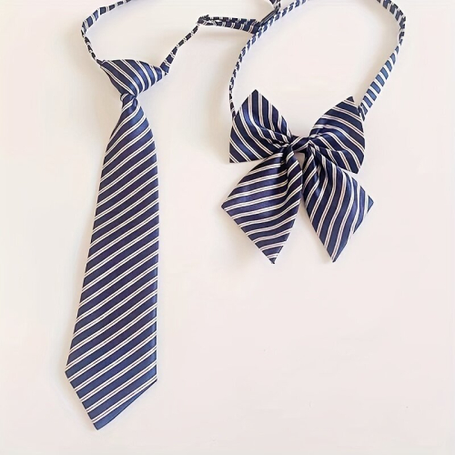 Striped Printed Pre Tie For Boys 1