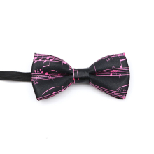 Boys Music Note Smiling Face Camouflage Block Mustache Bow Ties Casual