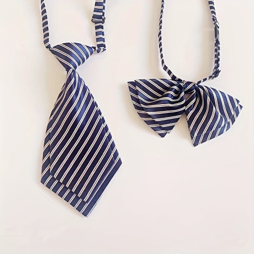 Striped Printed Pre Tie For Boys 2
