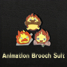 Creative Cartoon Flame Enamel Pin Fun Decorative Accessory for Backpacks and Clothes Perfect Holiday Gift for Boys and Girls