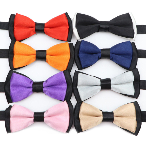 Boys Stitching Bow Ties With Adjustable Straps Decorative Accessories For Party Performance 1