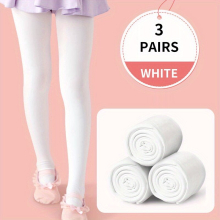3pairs Girls Kids Velvet Solid Stockings Leggings Tights Children Girls Dress Pantyhose Ballet Dance Socks