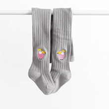 Girls Parrot Embroidery Pantyhose Elastic Soft Tights Leggings Pants Stockings Kids Clothes