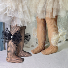 2pairs Girls Kids Fishnet Stockings Breathable Comfy Pantyhose Childrens Pantyhose