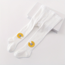 Flower Tights For Girls Stockings For Girl Cable Knit Cotton Newborn Toddler Tights Pantyhose