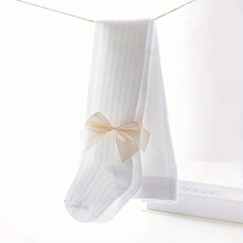 Girls Plain Bowknot Knit Pantyhose Breathable Comfortable Leggings Socks For Kids Children Toddlers