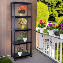 (5 Tier) 3/4/5 Tier Plastic Shelving Home Storage Unit Shelves Racks Garage Organiser New