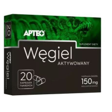 Apteo Węgiel aktywowany 20 kap activated carbon digestive comfort