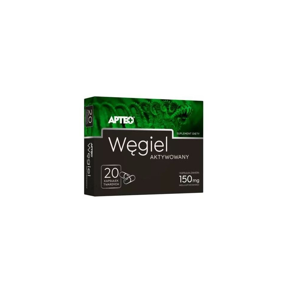 Apteo WÄgiel aktywowany 20 kap activated carbon digestive comfort