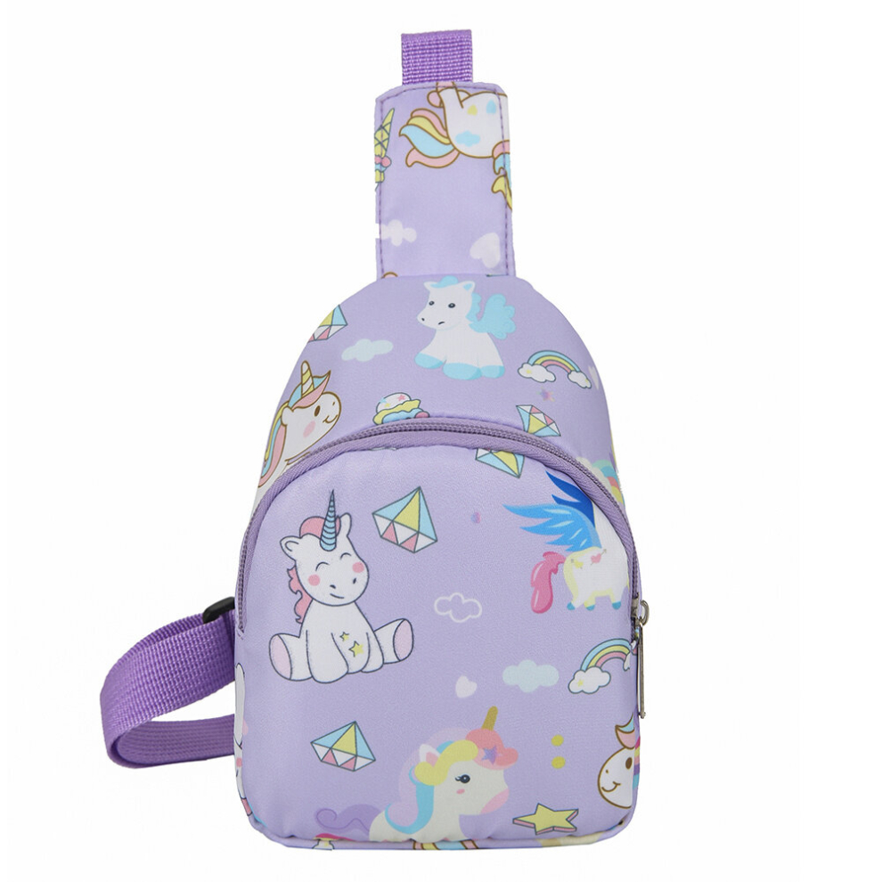 Children Mini Crossbody Dinosaur Unicorn Print Nylon Chest Bag-image-OPC-PCMTSRX-NEW