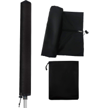 Washing Line Covers For Rotary Dryer, Black 165cm Waterproof Protective Cover With Zipper And Drawstring For Garden Rotary Clothes Dryer, Waterproof O
