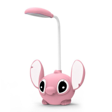 (Pink) 1pc Disney Anime Stitch Desk Lamp Eye Protection Led Night Lights Usb Table Lamp